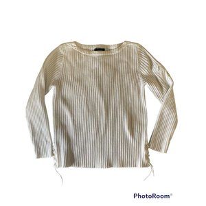 Lauren Ralph Lauren White Pullover Sweater Rib Knit Trim at  Boat Neckline size